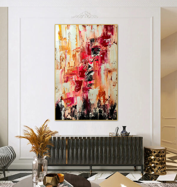 Large textured abstract painting perfect for contemporary spaces.