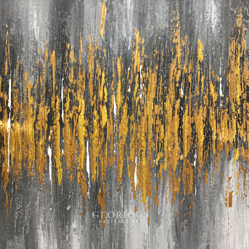 Golden Echoes – Luxury Metallic Abstract Art