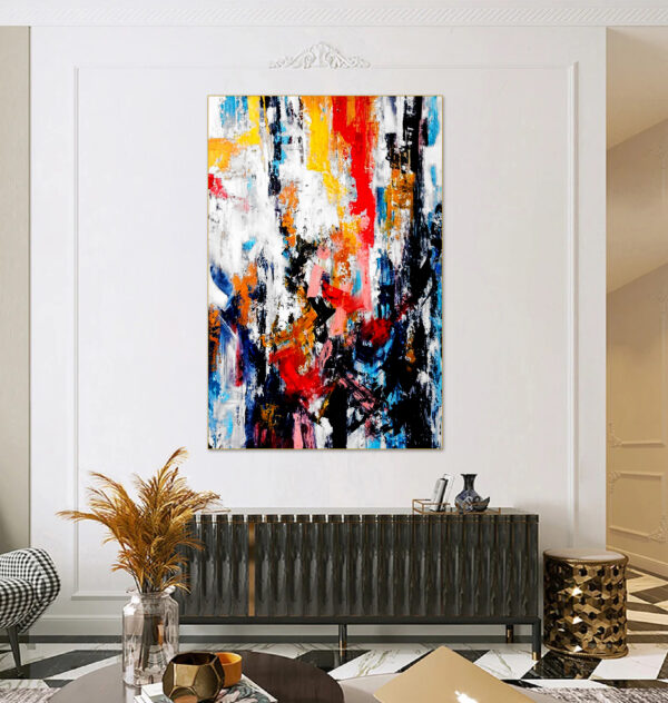 Original handmade abstract painting in vivid colors
