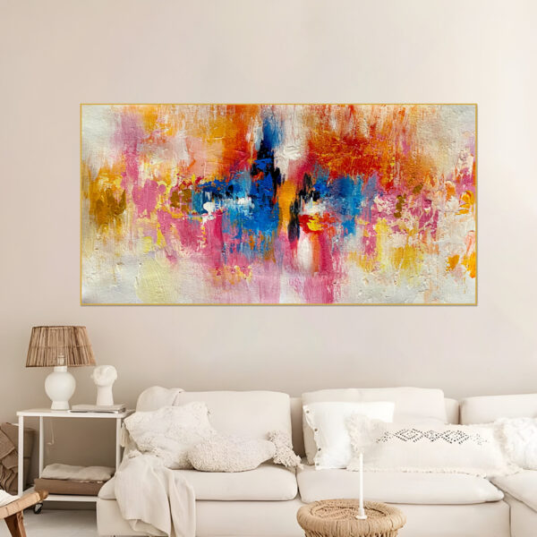 Modern abstract artwork with vibrant color palette