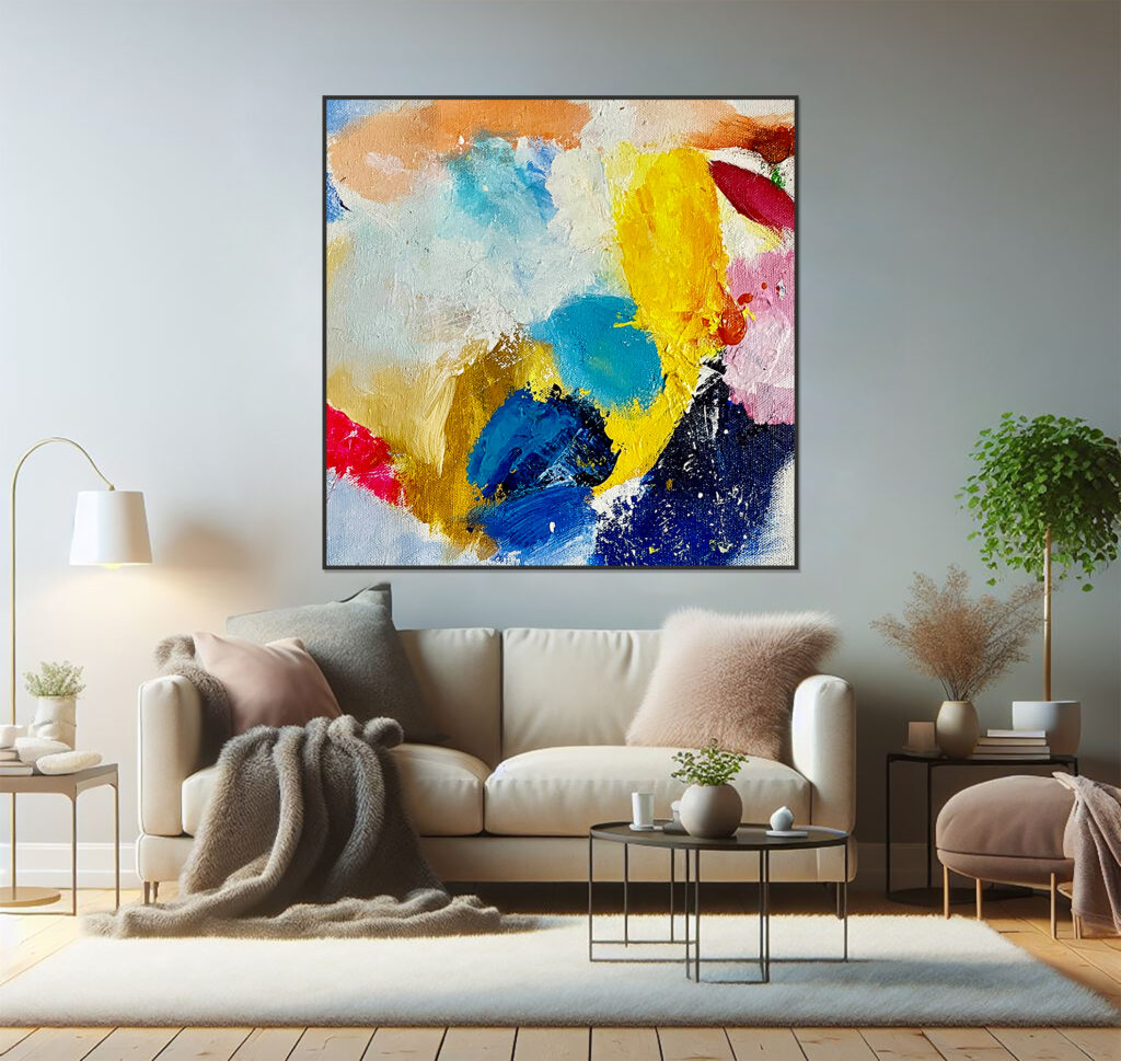 Color strokes on canvas, Abstract paintings for bedroom, Abstract print canvas, Original Abstract cheapest decor for room, Abstract art for gift