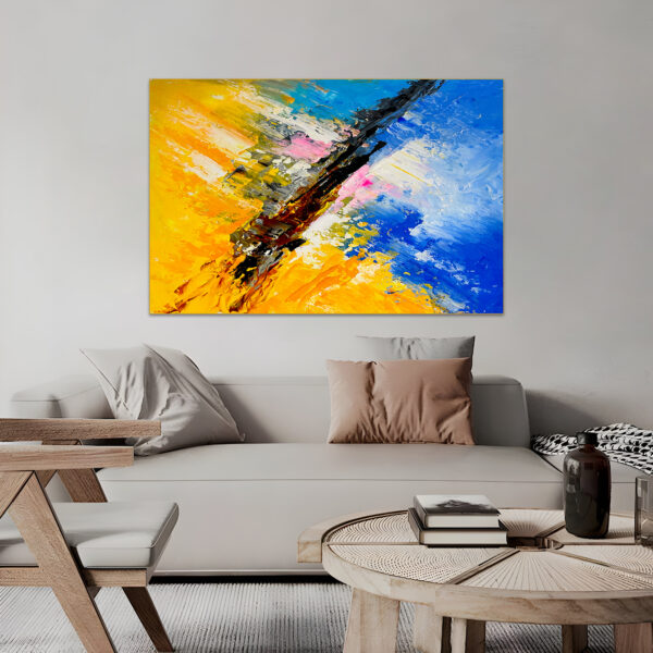 Colorful abstract canvas for statement wall decor