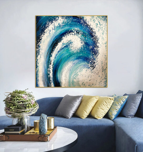 Contemporary seascape painting for luxury home decor