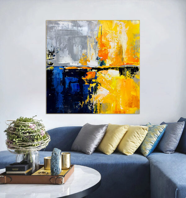 Bold contemporary artwork for spacious wall decor