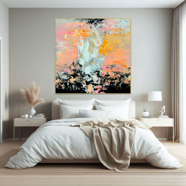 Large-scale abstract artwork for modern home decor