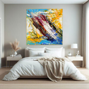 Extra large abstract canvas art for living room walls