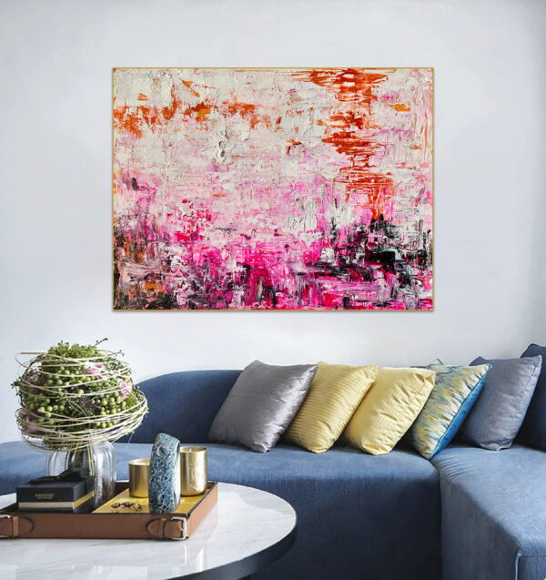 Contemporary abstract artwork featuring dynamic textures