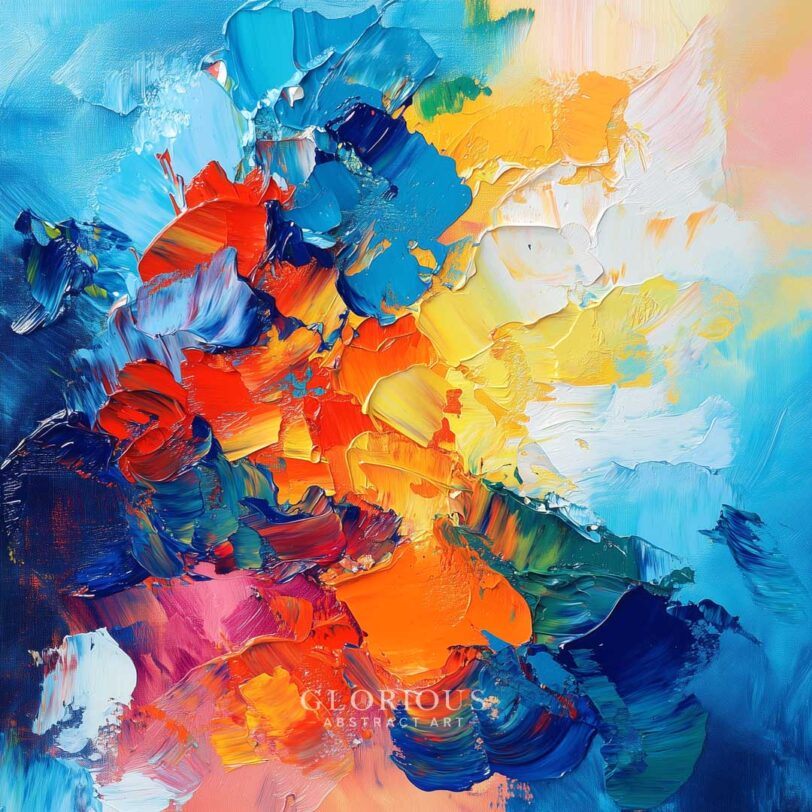 Vibrant Palette Explosion – Modern Abstract Color Burst